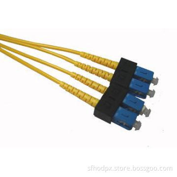SC to SC Single Mode Optical Fiber Patch Cable , DX OFNR 50